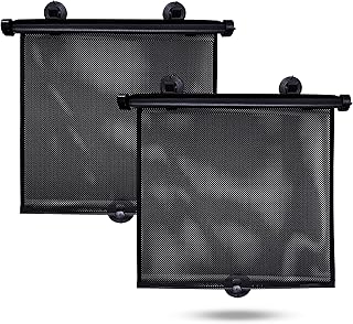 EcoNour Side Car Window Shades (2 Pack): Large 18"x20" Complete UV Ray and Glare Protection