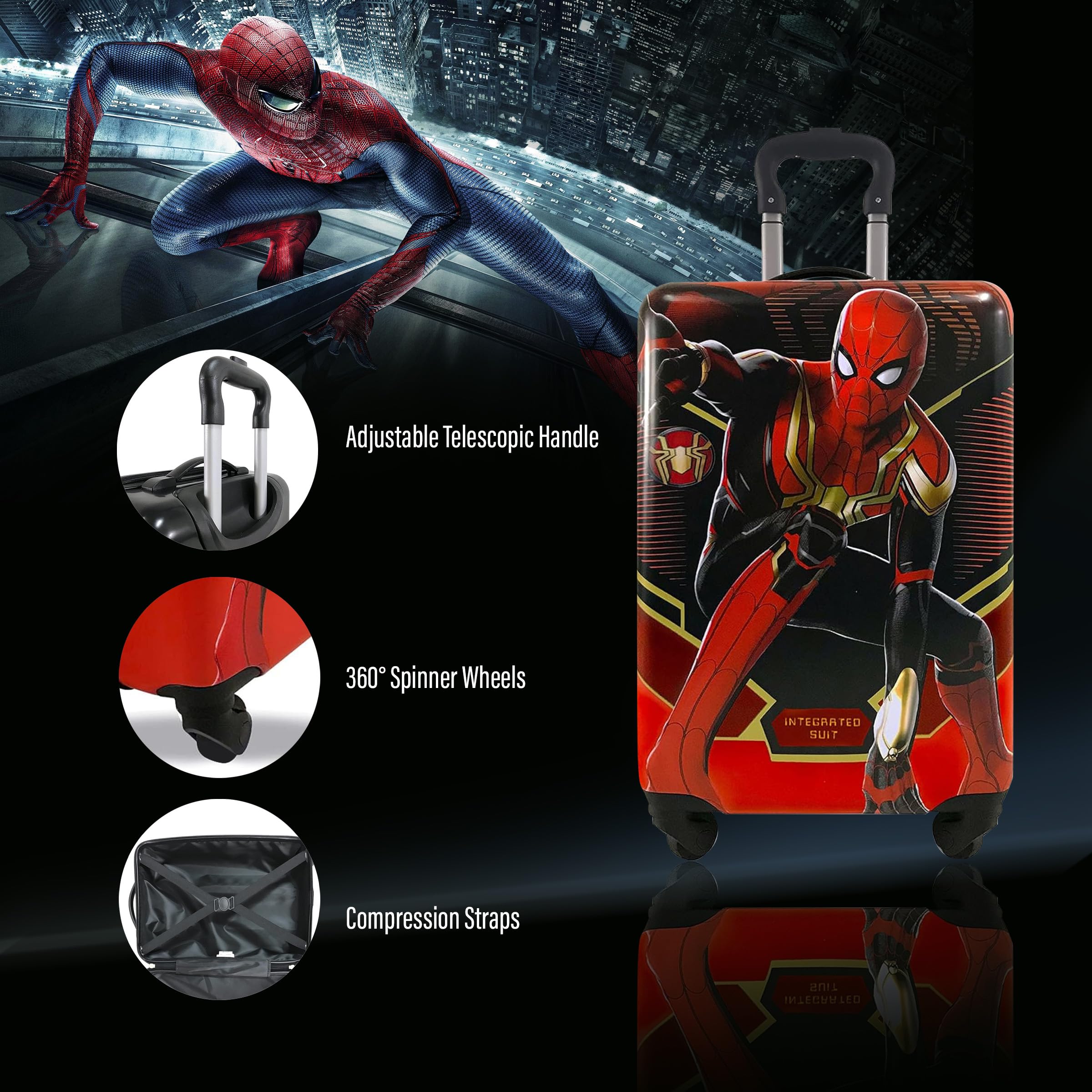 Amazon | 早送り 20インチ スパイダーマン スーツケース 子供用