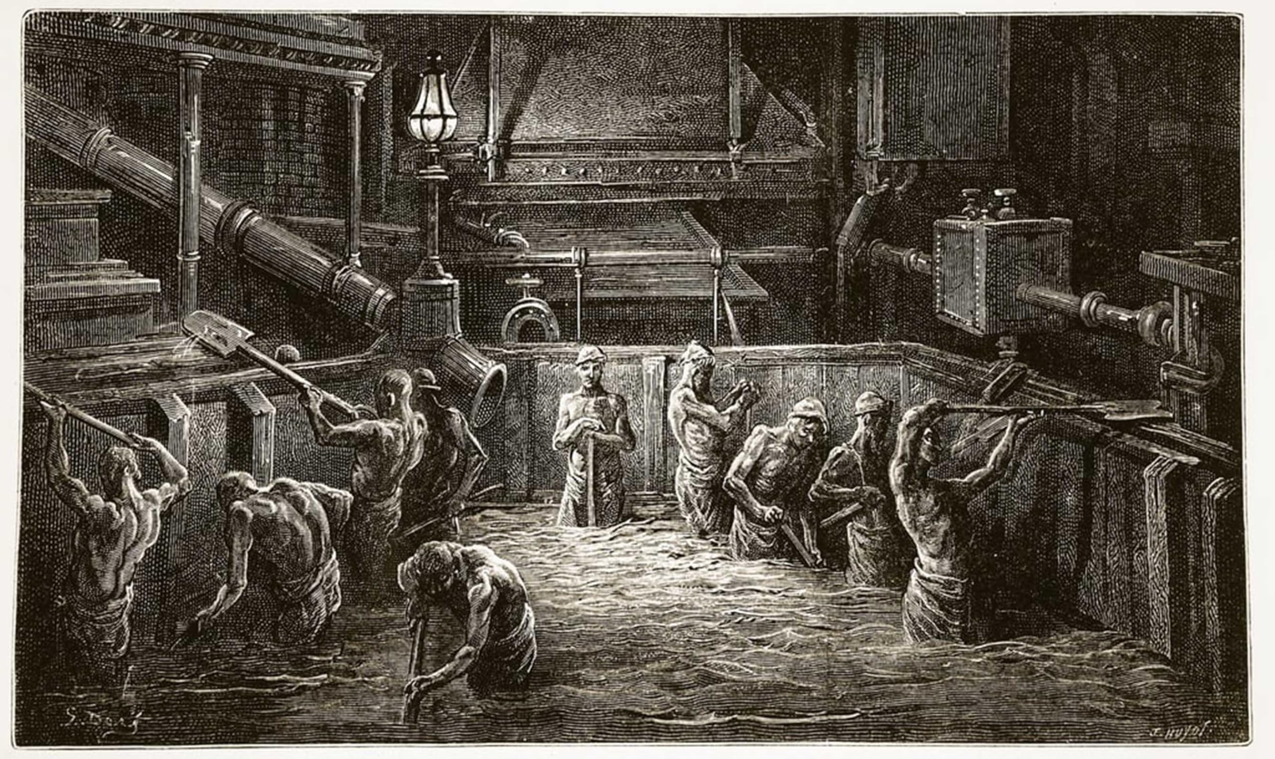 ARTXLXXBN Famous Art Print Poster Vintage Wall Art Brewers At Work by Gustave Dore Canvas Art Poster for Home Decor 60x90cm