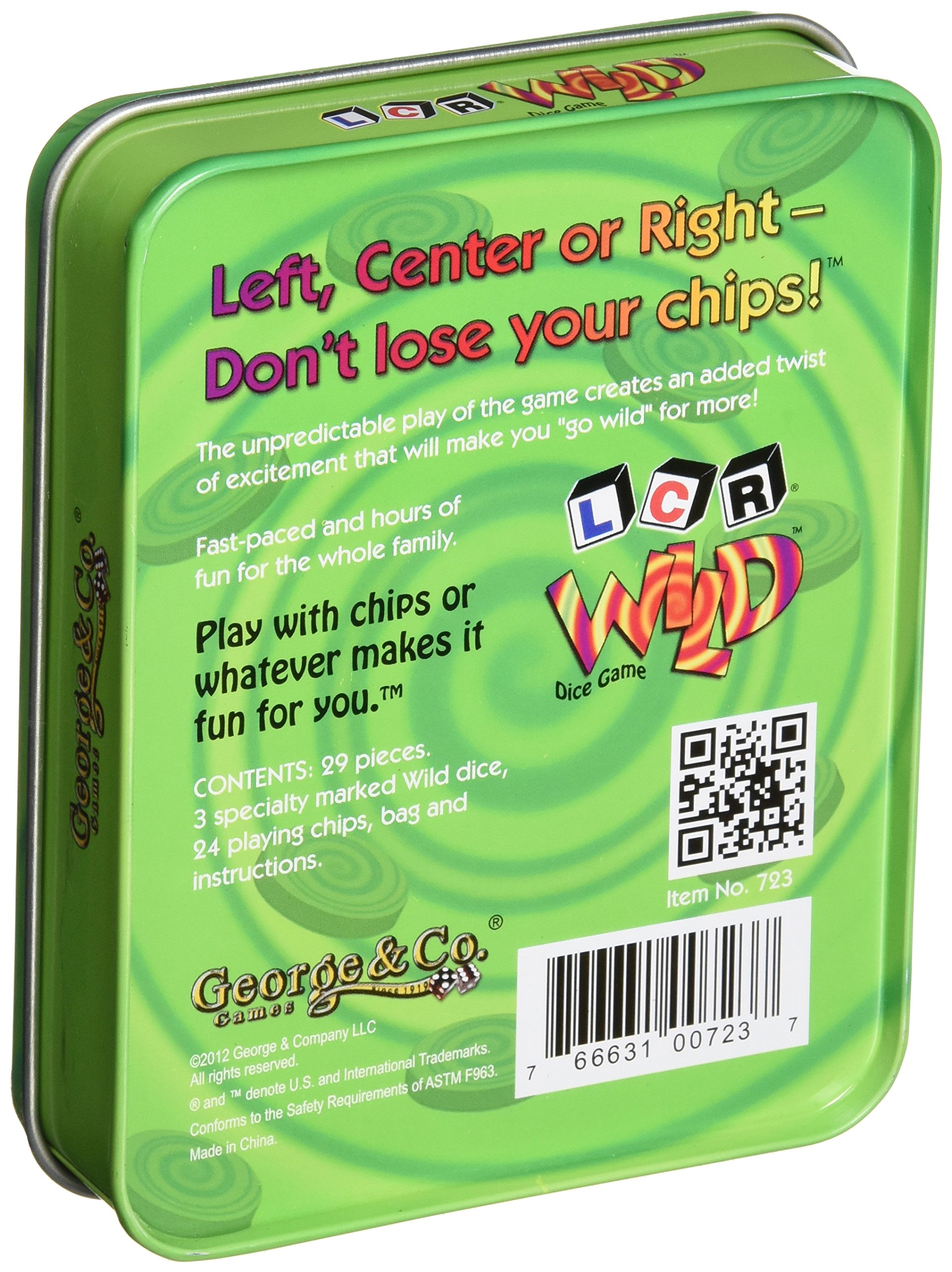 LCR - Left Center Right Wild Dice Game : Amazon.com.au: Toys & Games