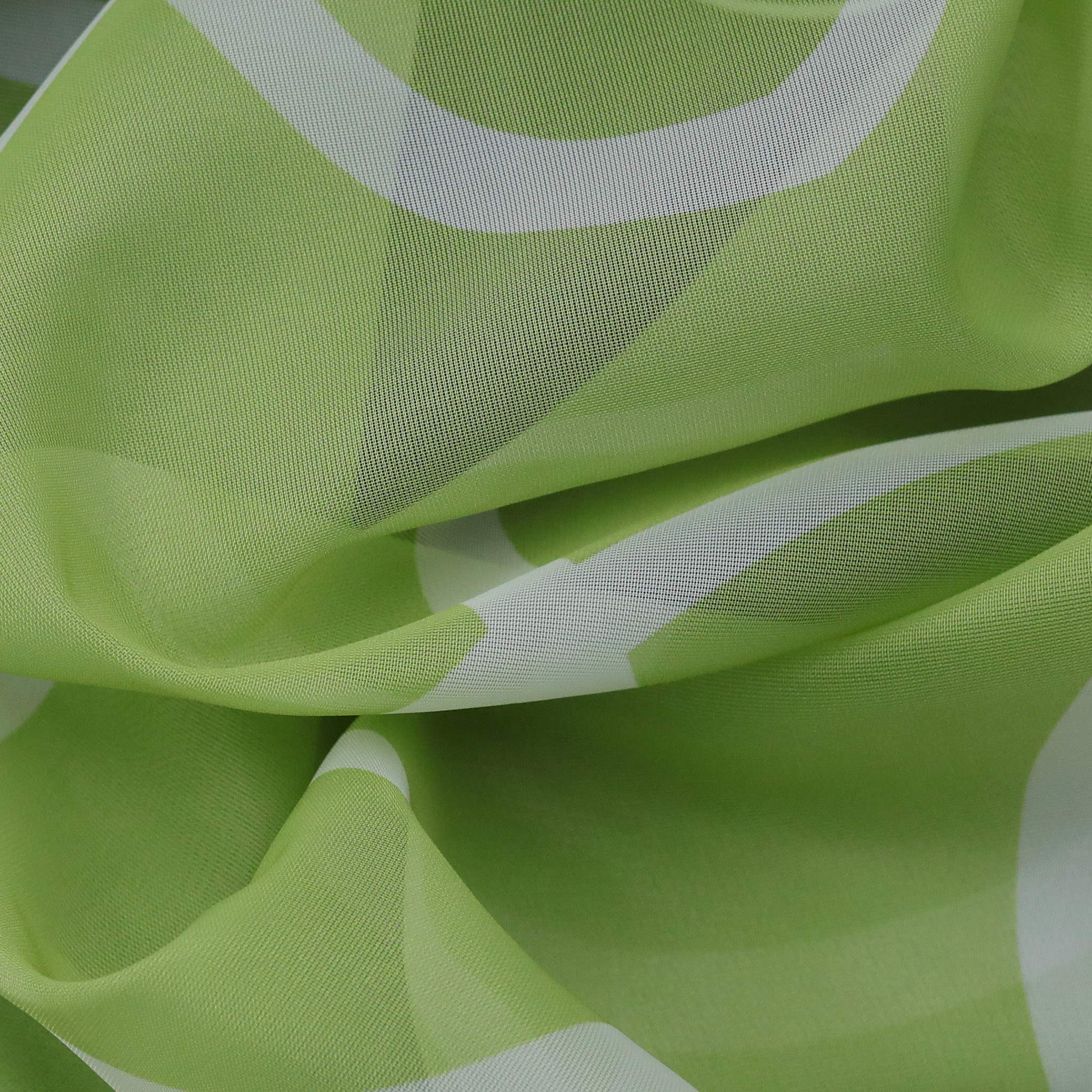 Joyswahl Store Bateau à œillets Transparent avec Impression « Minna » Rideau à fenêtre avec Crochet de Suspension sans perçage, Polyester, Vert, BxH 120x140cm