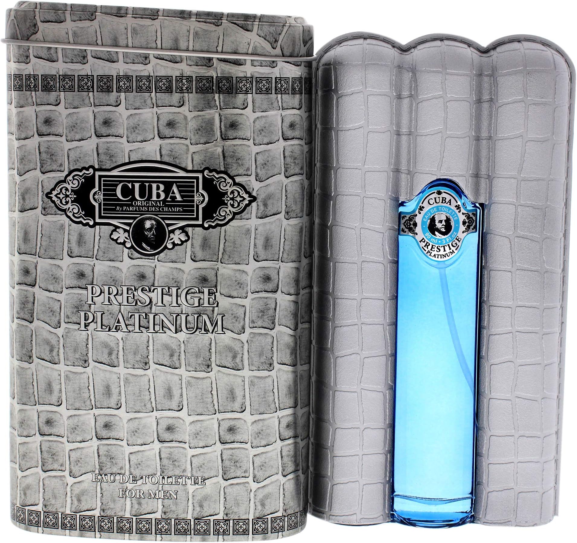 Original by Parfums Des Champs Prestige Platinum by Cuba, 3 oz Eau De Toilette Spray for Men (CUBPRPM0009002)