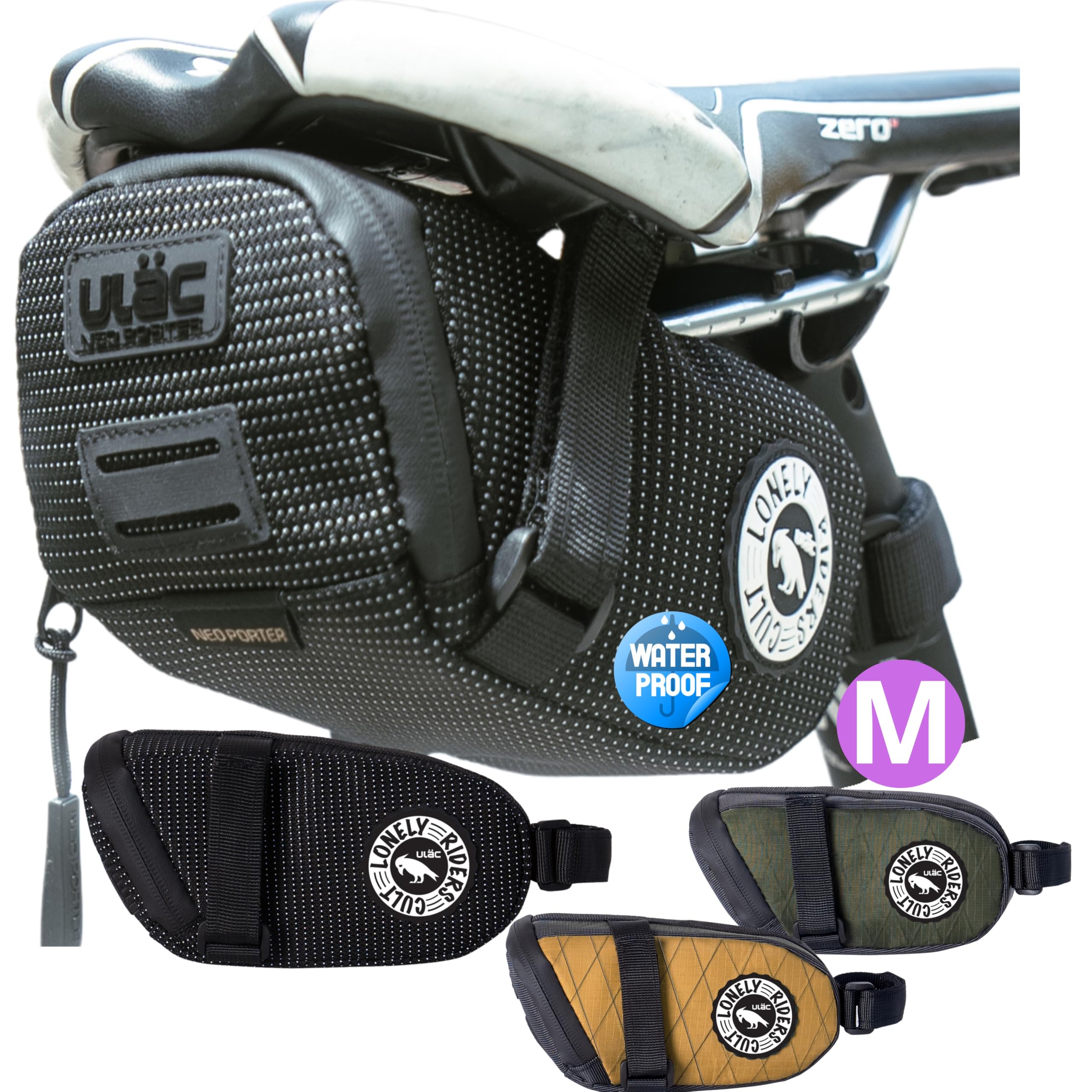 ULAC Neo Porter Radtail Bicycle Saddle Bag Black 1L