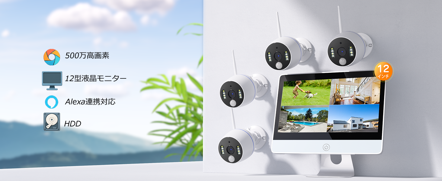 Amazon.co.jp: YESKAMOO【迫力の12インチ大画面・一体型モニター付き