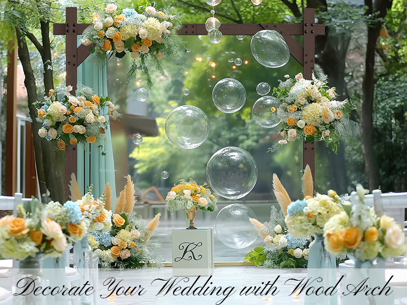 Amazon.com : Fikowo 7.48 FT Wooden Arch Square Wood Wedding Arches