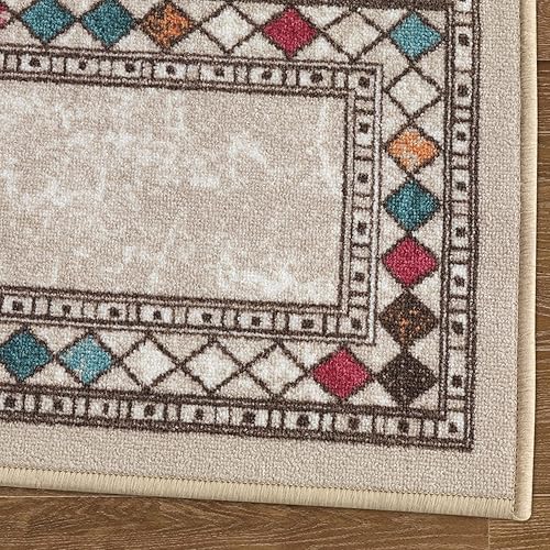 Miniatura 106 de Antep Rugs Alfombras modernas con bordes de 2 x 7 pies antideslizantes (antideslizante) de perfil bajo con parte trasera de goma para interiores