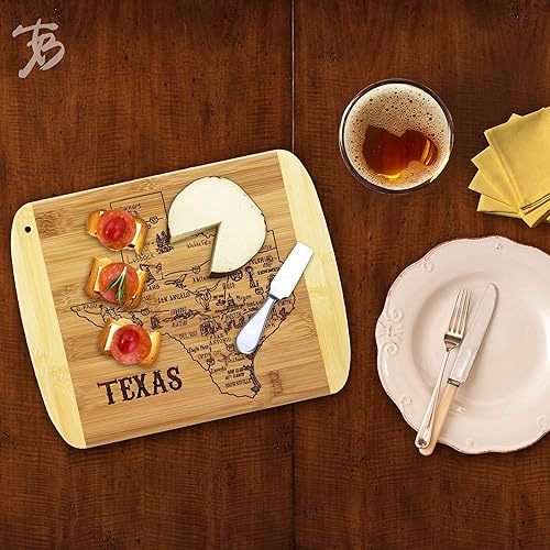 Miniatura 4 de Totally Bamboo Tabla de cortar de bambú, decoración de pared y posavasos de Texas