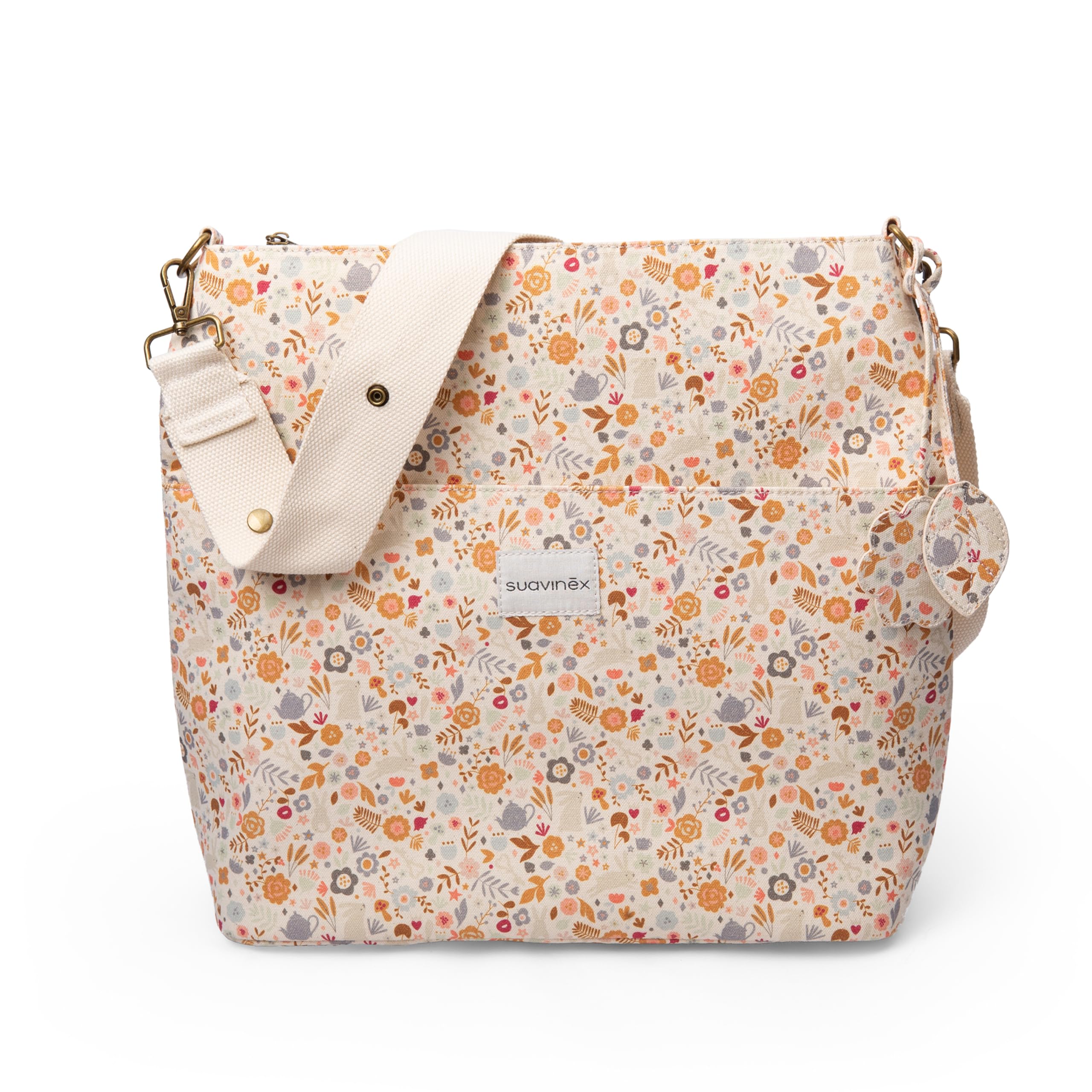 SUAVINEX, Sac de Maternité Tote Bag, Sac à Langer Bébé de Grande Capacité, Anses Ajustables à la Poussette, Fermeture Éclair, Idéal Poussette, Imperméable, avec Poches Intérieures