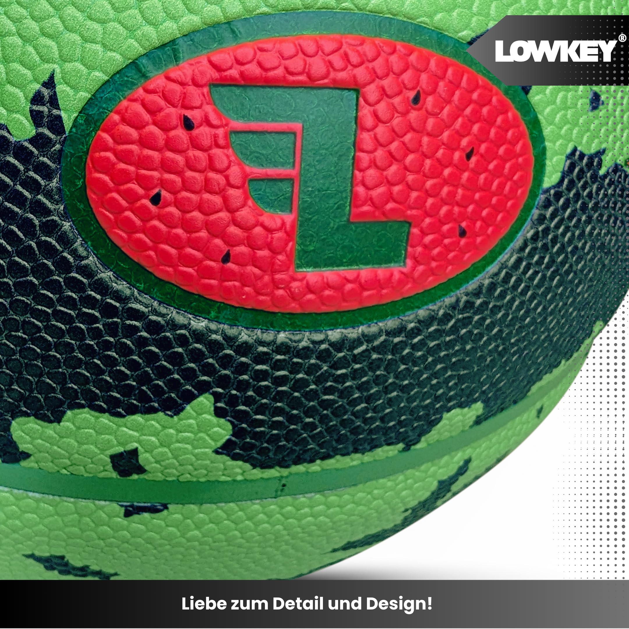 Lowkey Basketball Indoor & Outdoor Größe 7 | Design Basketball | Anti-Rutsch Beschichtung & Erstklassiger Grip Ball im Melon & Moon & Ice Pop Design