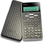 Sharp EL-531TGBBW 12-Digit Scientific/Engineering Calculator with Protective Hard Cover, Battery and Solar Hybrid Powered LCD Display, Great for Students and Professionals,Black and White