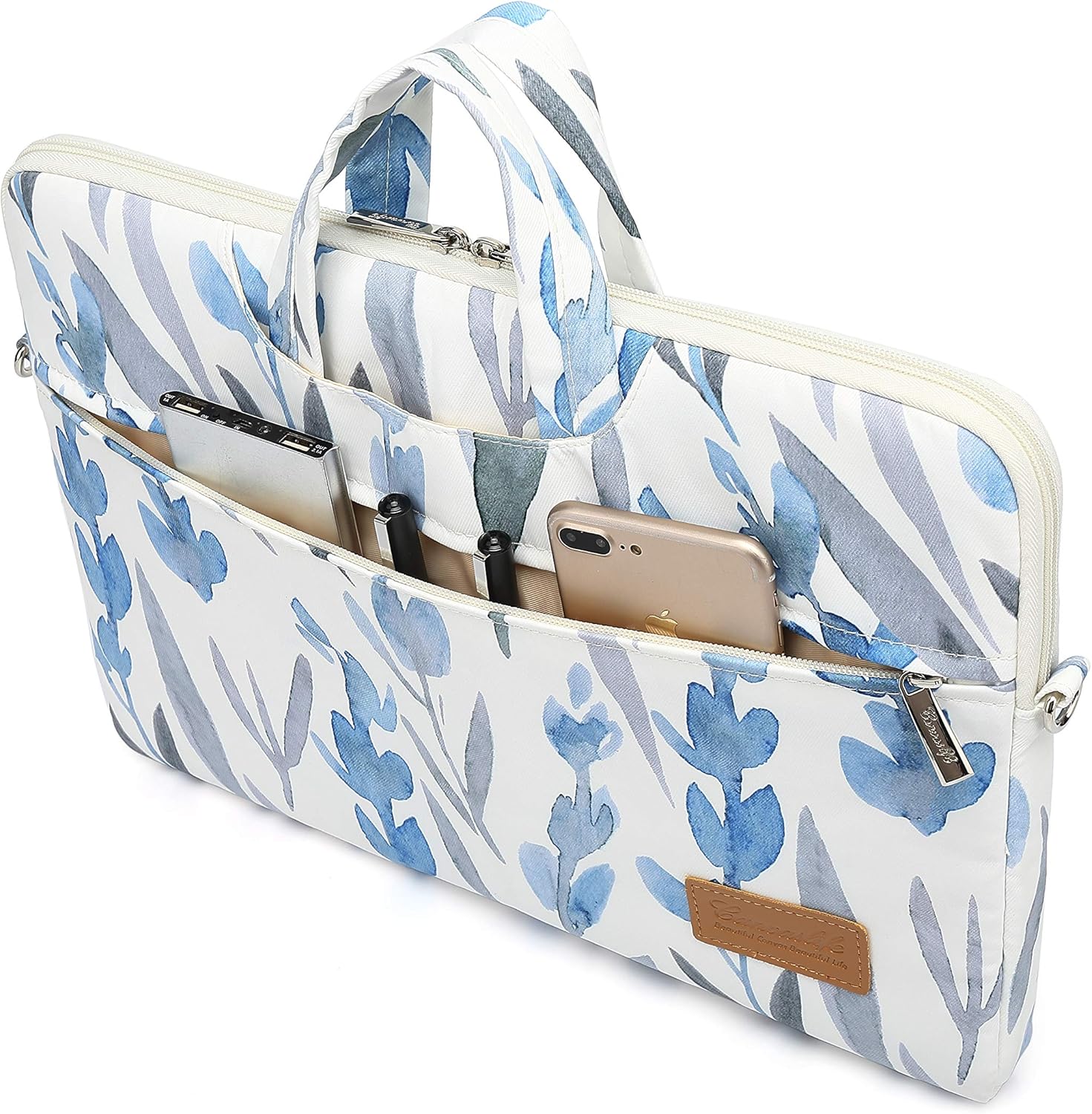 Buy 2 get 3 Canvaslife daffodils Pattern 15 inch Waterproof Laptop Shoulder Messenger Bag for 14 Inch to15.6 inch Laptop and MacBook Pro 15 Laptop Case