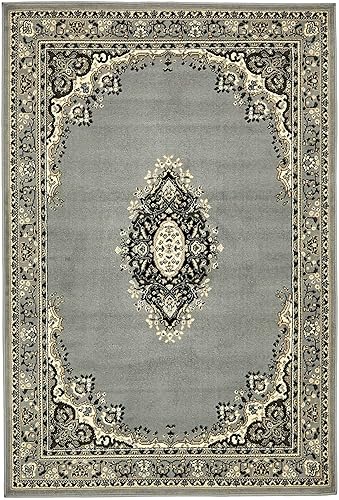 Vista 715 de Unique Loom Reza Collection- Alfombra, Polipropileno, Marrón Marrón/ marfil