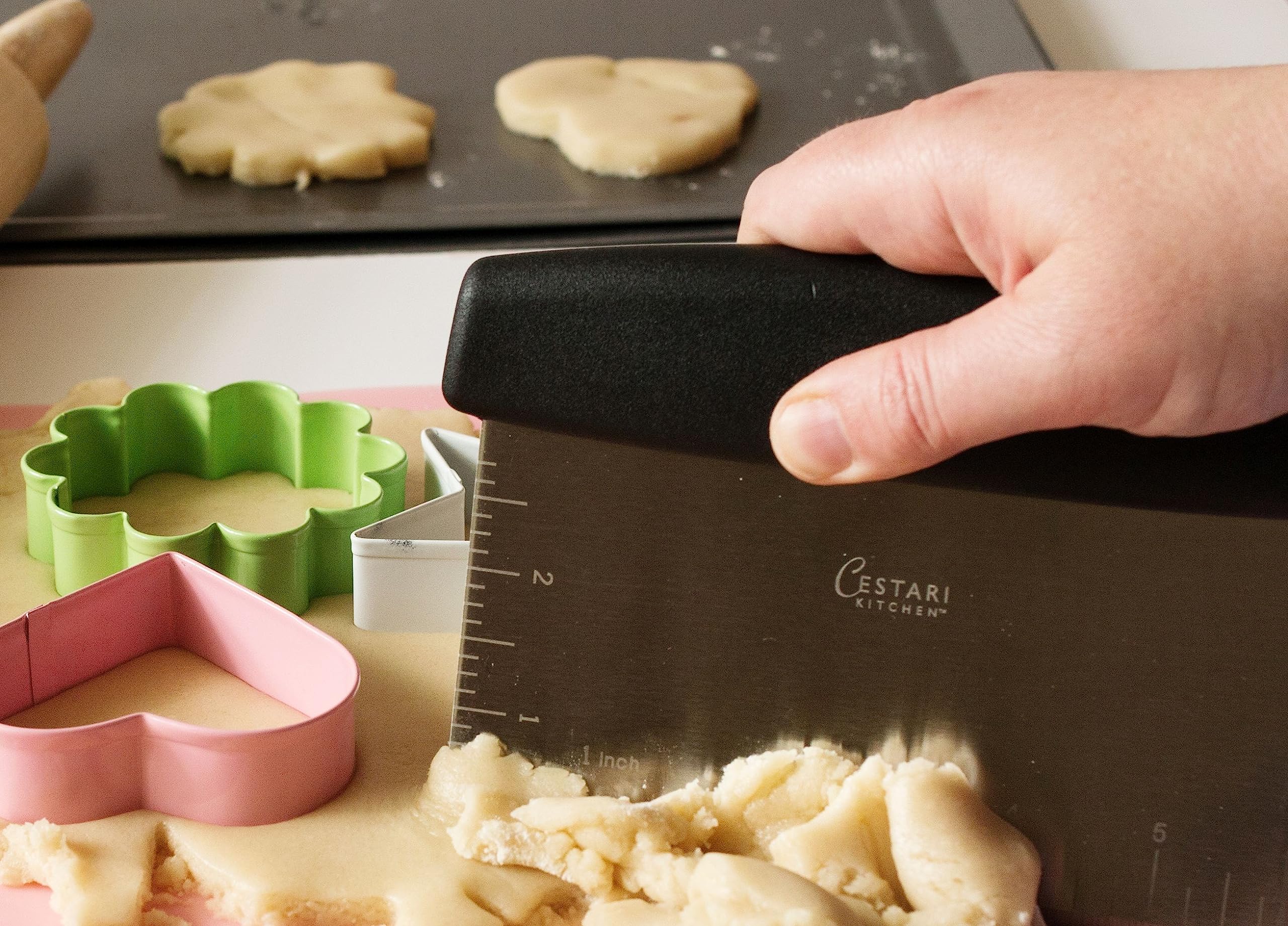 1Pc Stainless Steel Bread Dough Cutter Scraper For Pizza Pastry Knife Baking Tool For Kitchen