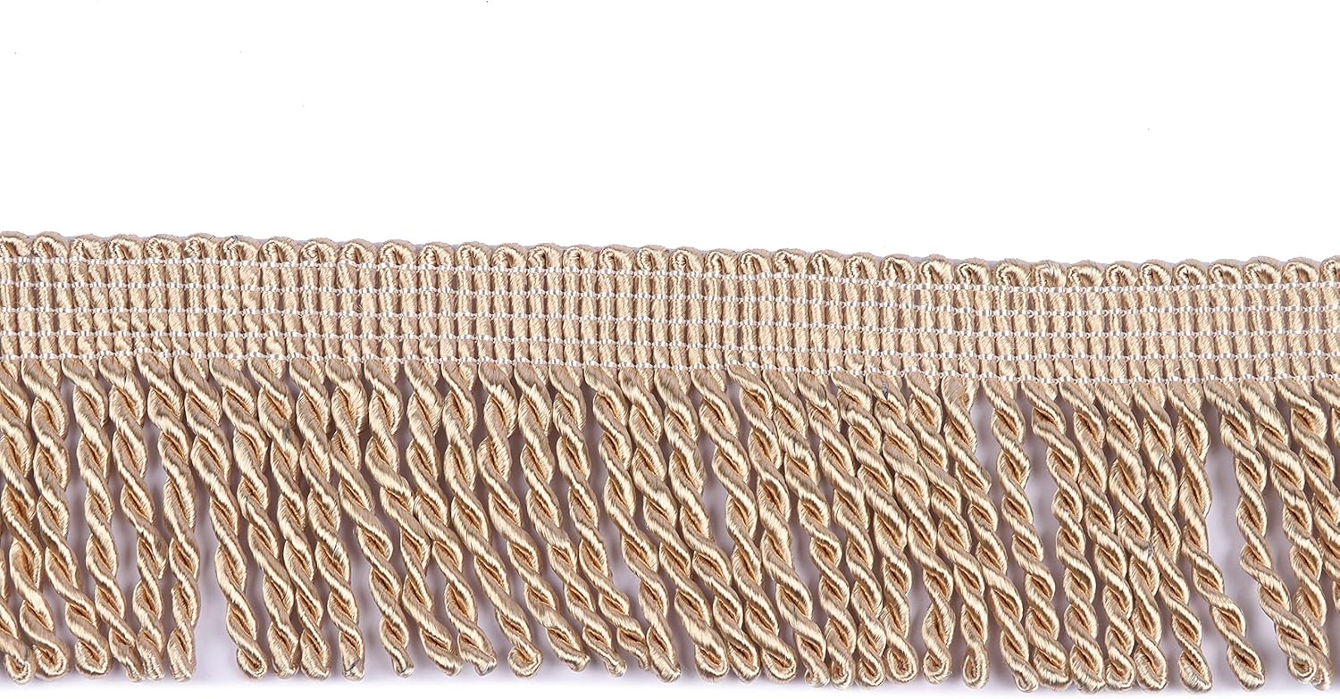 YYCRAFT 6 Yards 5.5 Inch Wide Curtain Fringes Bullion Fringe Trim Curtains Home Decor,Pink