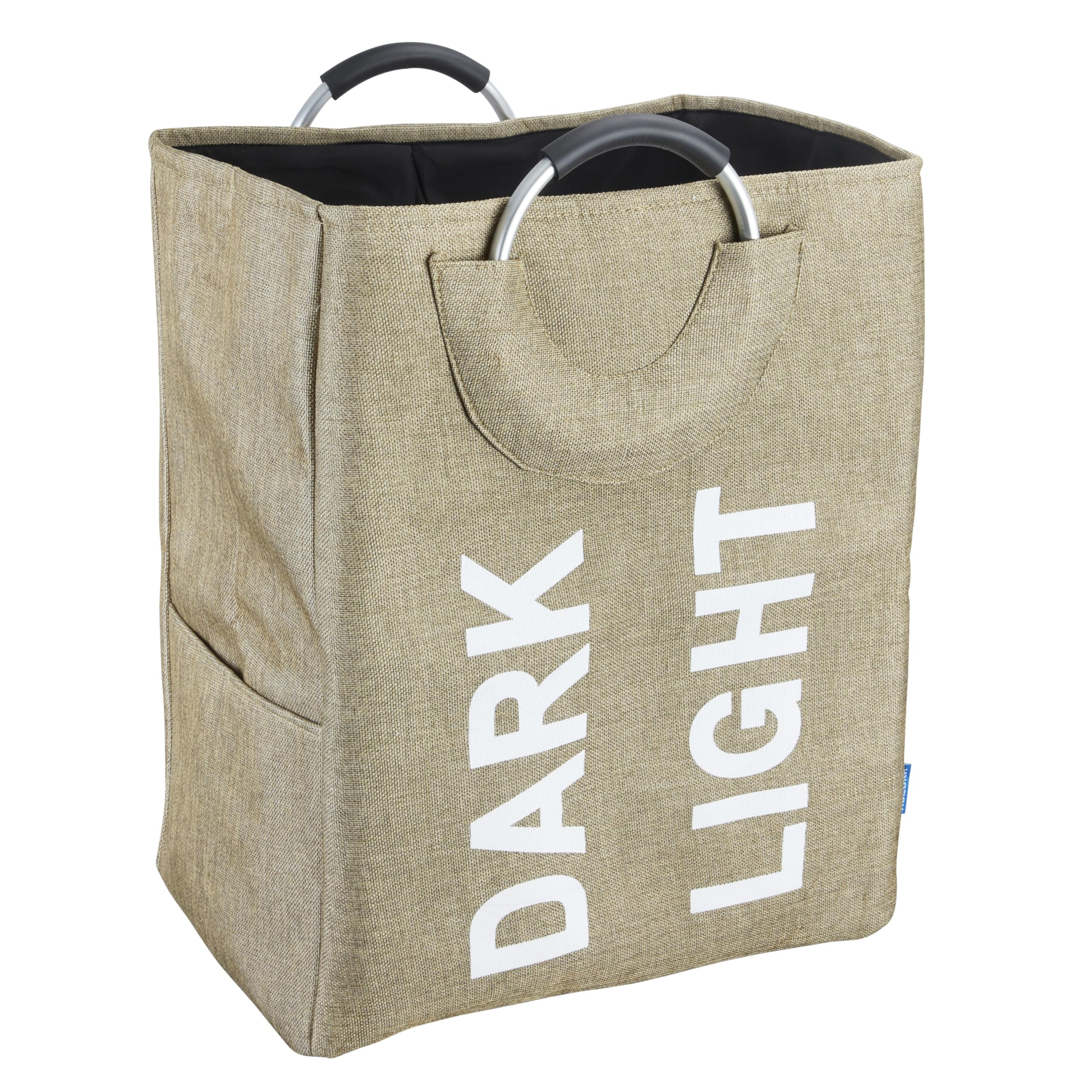 Kolorr Light&Dark Laundry Basket/Bag - Large - (90L) Pack of 1 I Foldable Laundry Bag for Dirty Clothes Storage | Drawstring Closure Laundry Hamper - Brown