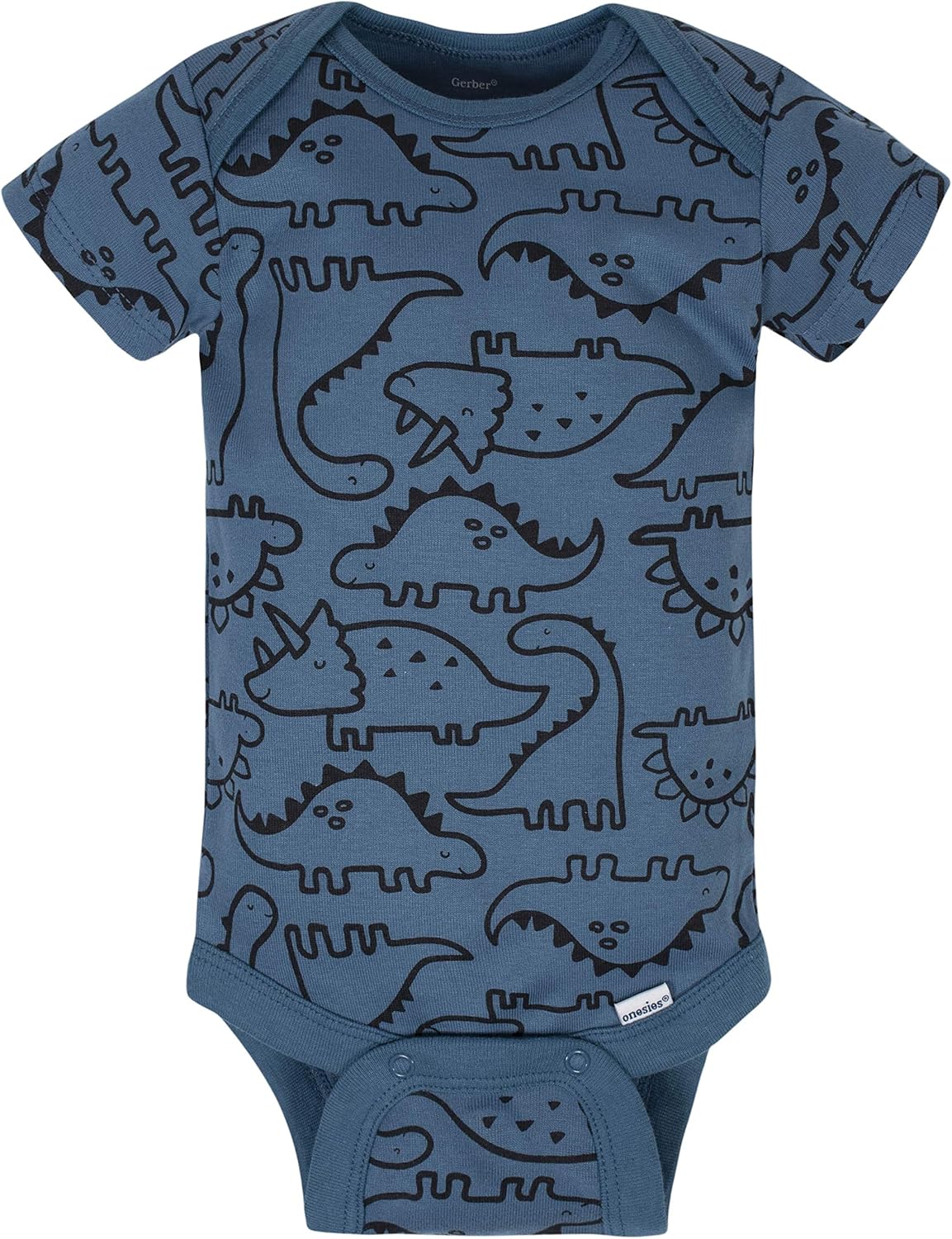 Gerber Baby Boys' 8-pack Short Sleeve Onesies and 4-Pack Sleep 'N Play Clothing Bundle, Dinosaur, 0-3M