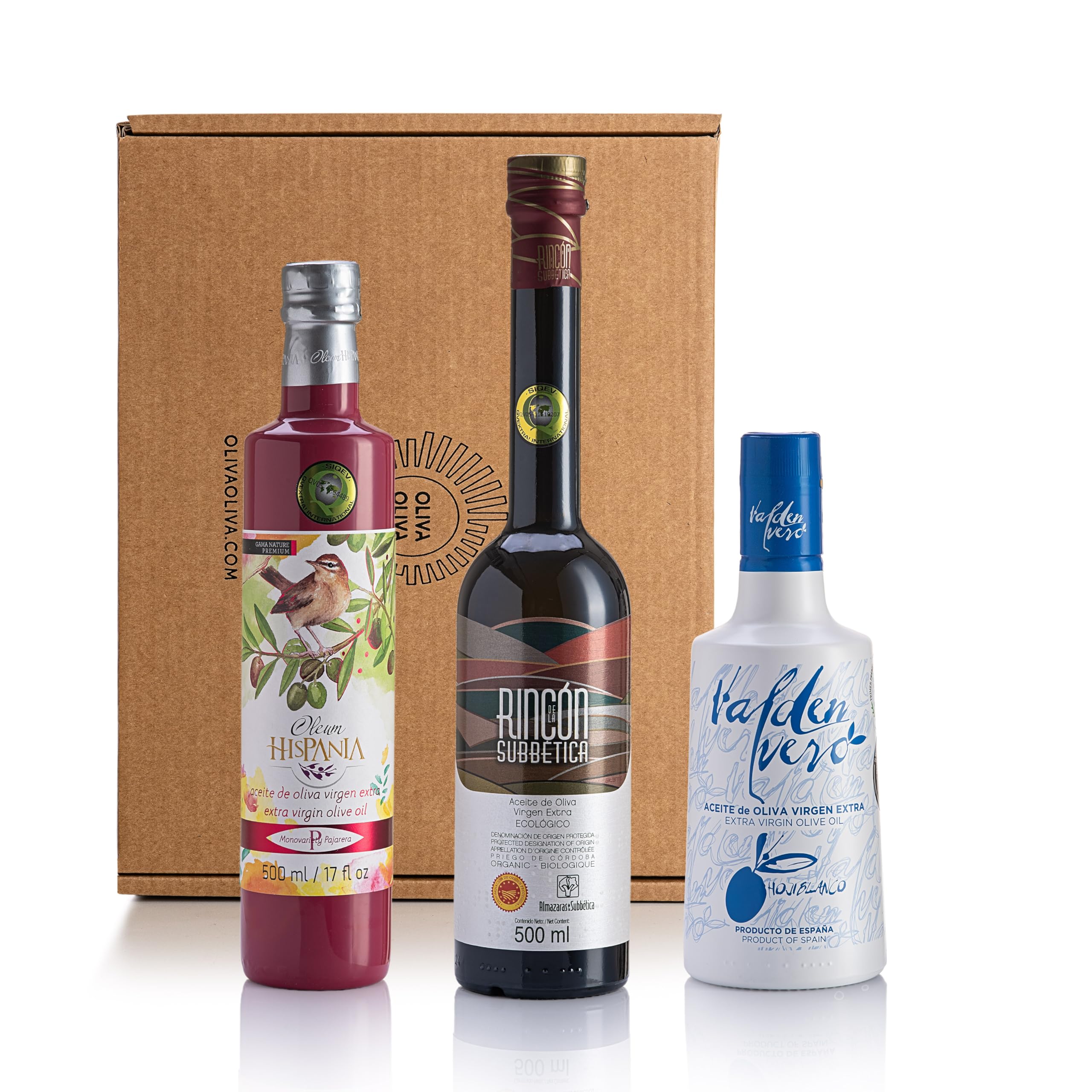 Best Extra Virgin Oils in the World Top Ten Guide Evooleum 2025 – pudełko prezentowe 3 x 500 ml