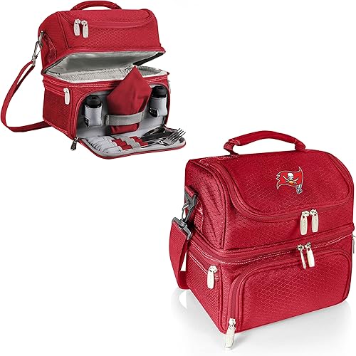 Vista 31 de PICNIC TIME NFL Pranzo - Lonchera unisex para adultos, lonchera aislada con juego de picnic, bolsa enfriadora para el almuerzo negro