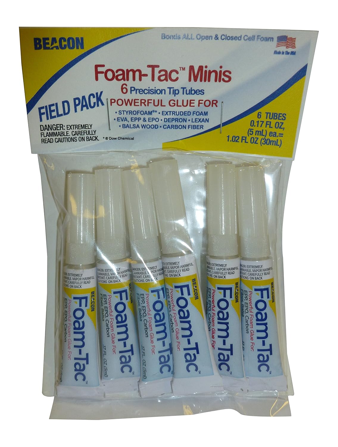 Beacon Adhesives FoamTac, Adhesive, Clear, Mini(6 Tubes) Amazon.ca