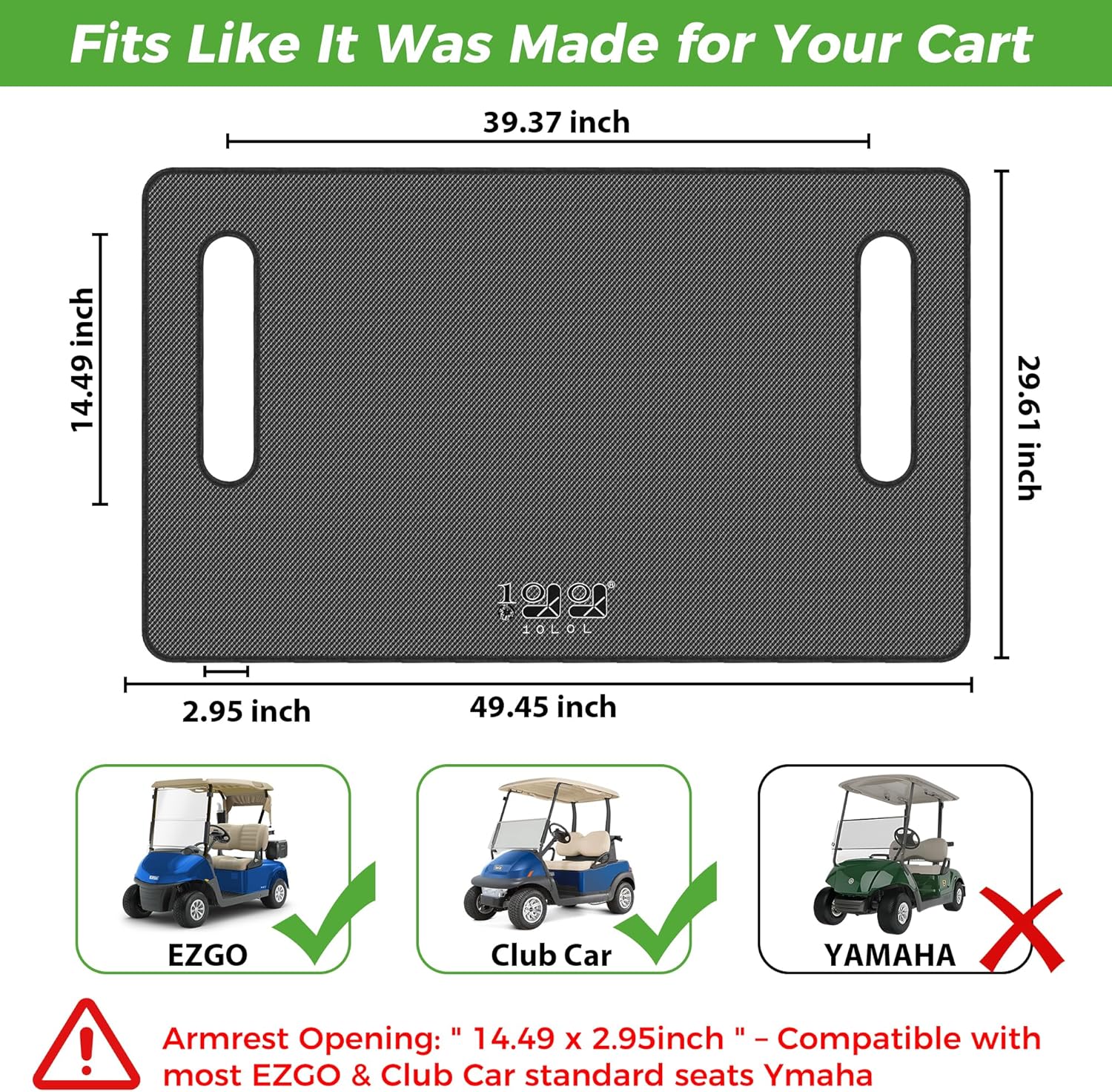 10L0L Universal Golf Cart Seat Covers/Seat Blanket for EZGO TXT/RXV & Club Car DS/Precedent, Breathable Seat Towel/Seat Cushions with Non-Slip Backing, All-Season Comfort (Not for Yamaha)