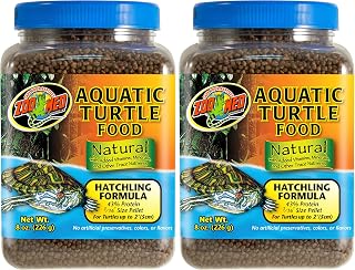 Zoo Med Natural Aquatic Turtle Food, Hatchling Formula, 8-Ounce (Pack of 2)