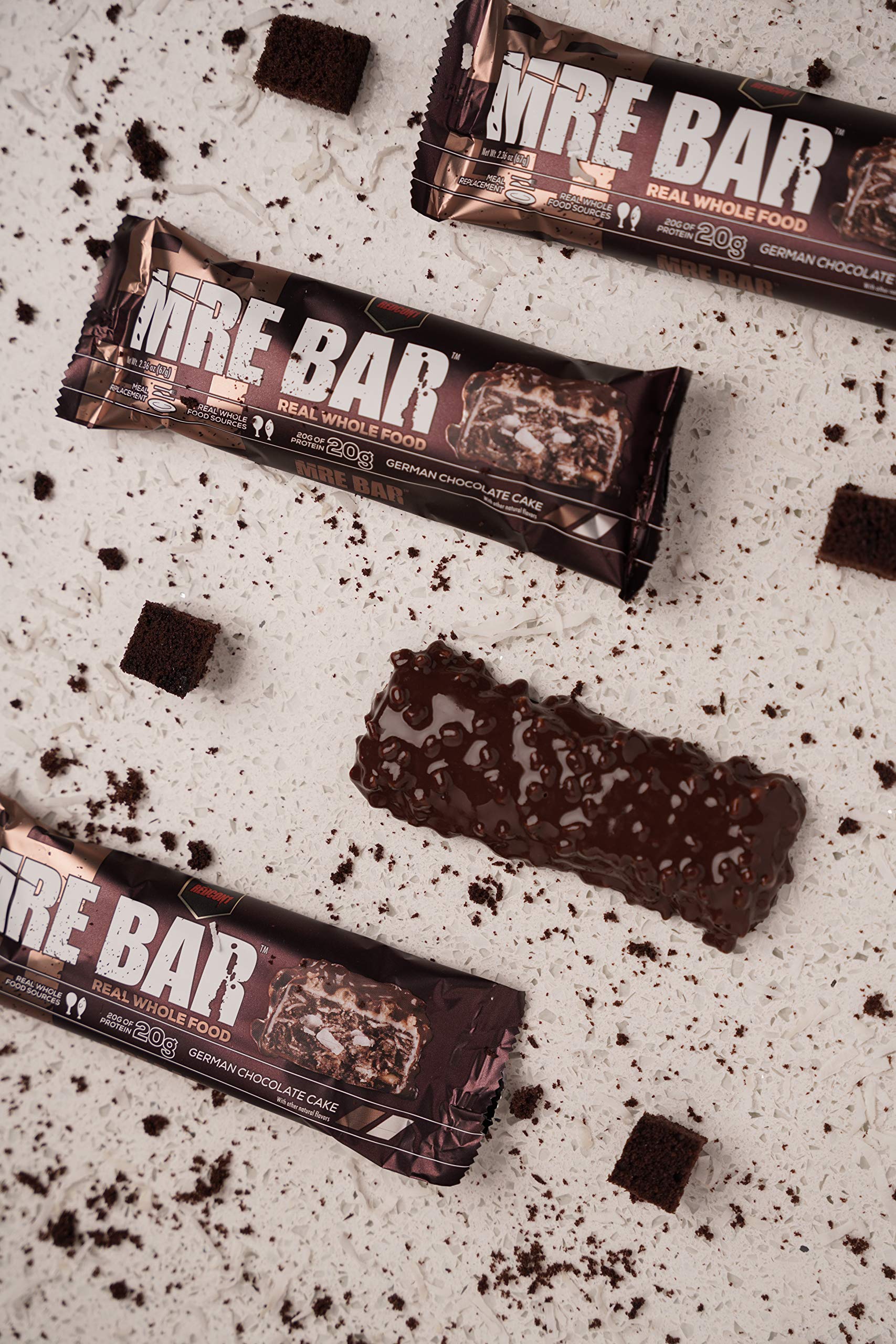 Redcon1 MRE Bar Meal Replacement Protein Bar (1 Box / 12 Bars), Real