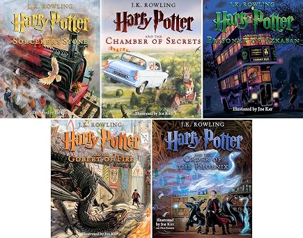 Harry Potter Illustrated Books 1-4