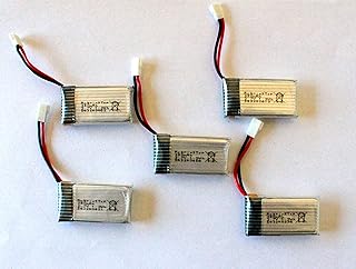 RoaringTop 5-Pack 25C 3.7V 350mAh Lithium-ion Batteries for Hubsan X4,H107C,H107D,107L,F180,F180C,M61X,M62R,UDI,U816, Syma X3 and More Models