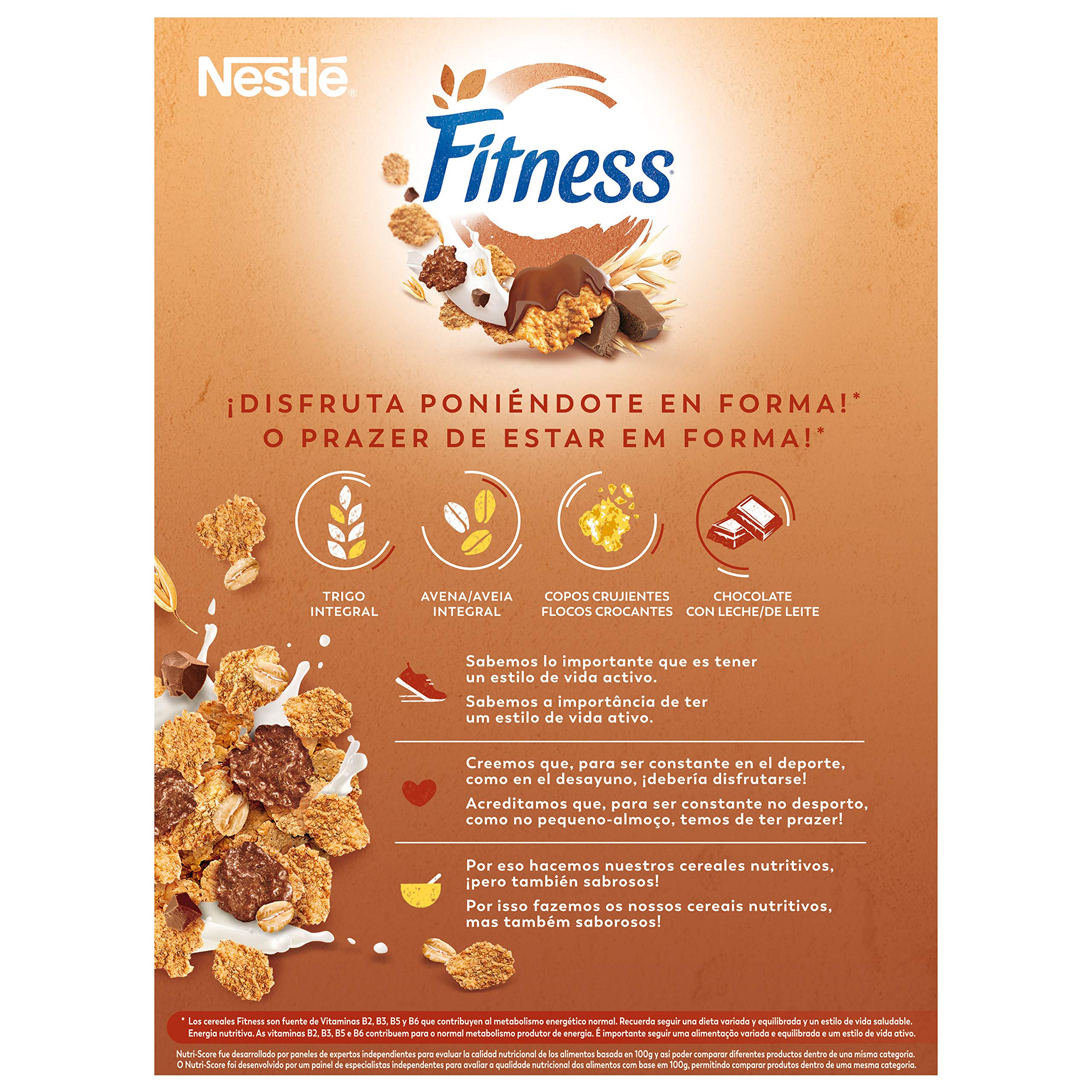 Cereales Nestlé Fitness Chocolate con Leche - 16 paquetes de 375 g