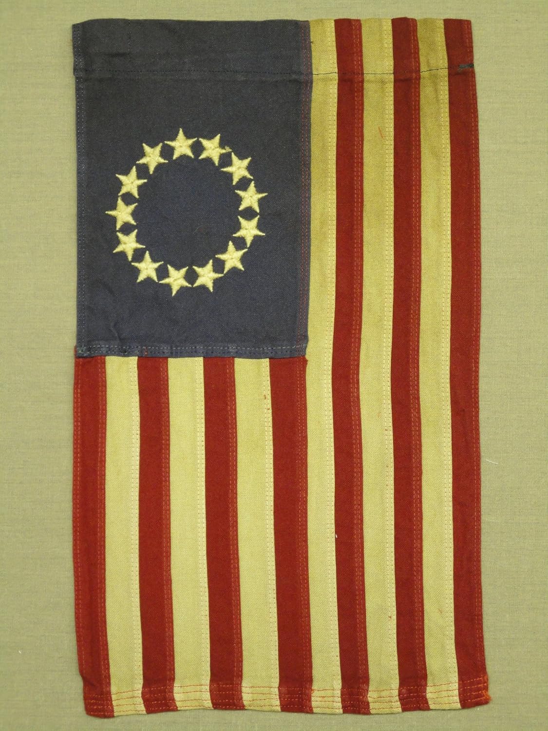 Betsy Ross 1776 Indoor Outdoor Sewn Cotton Historical Flag Garden Banner Pole Sleeve 12" X 18"