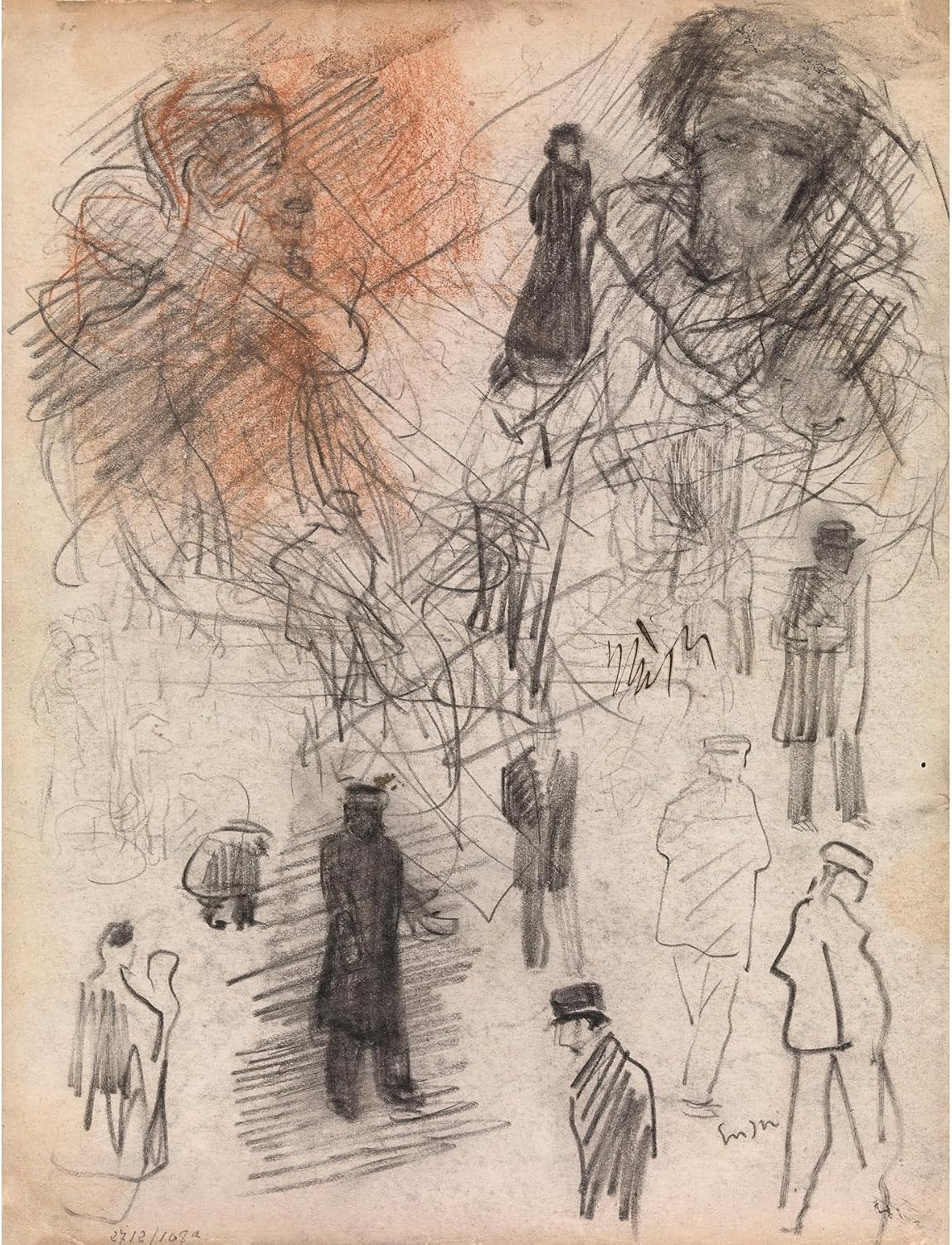 ArtDirect Silhouettes and Heads (1880-1883) Unframed Art Print Giclee Poster by James Ensor - Ready for Framing with Customization Sizes 8x10, 11x14, 15x20, 24x32, 36x47 and 46x60 inches