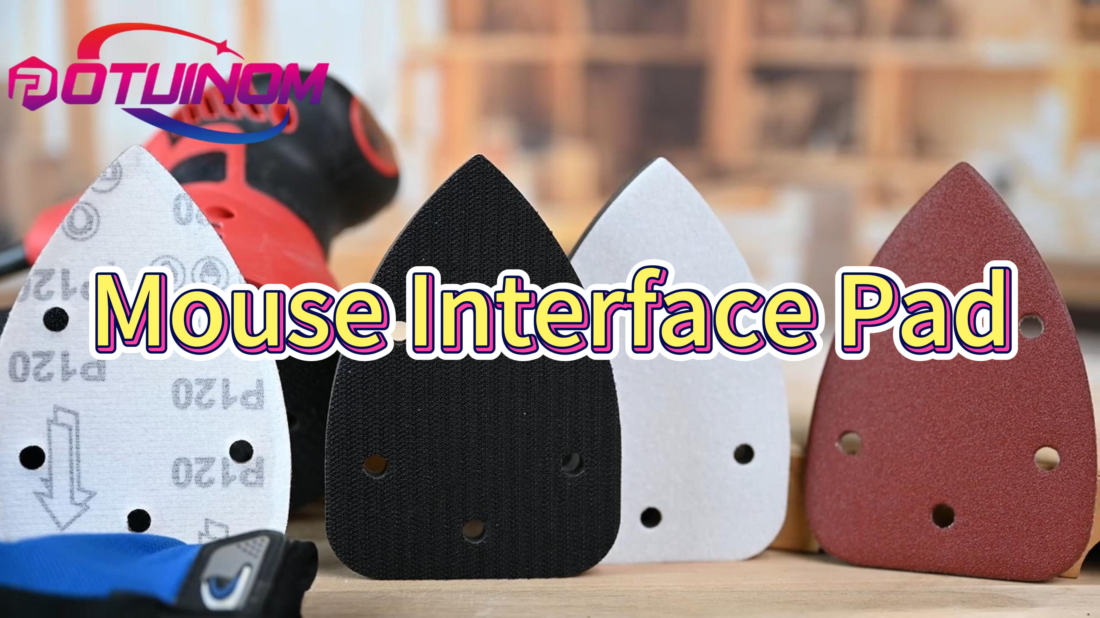 Image of Mouse Foam Sanding Interface Pad 2 Pack 140mm*98mm 5 Holes Hook and Loop Sponge Cushion Buffer Backing Pad