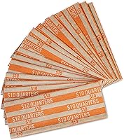 Vista 2 de 1000 envoltorios planos para monedas, soporte para monedas de cuartos, práctico envoltorio de monedas de almacenamiento de un cuarto – 1000