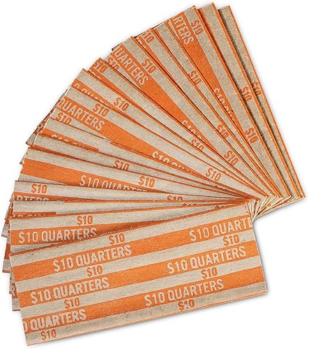 Miniatura 2 de 1000 envoltorios planos para monedas, soporte para monedas de cuartos, práctico envoltorio de monedas de almacenamiento de un cuarto  1000 unidades