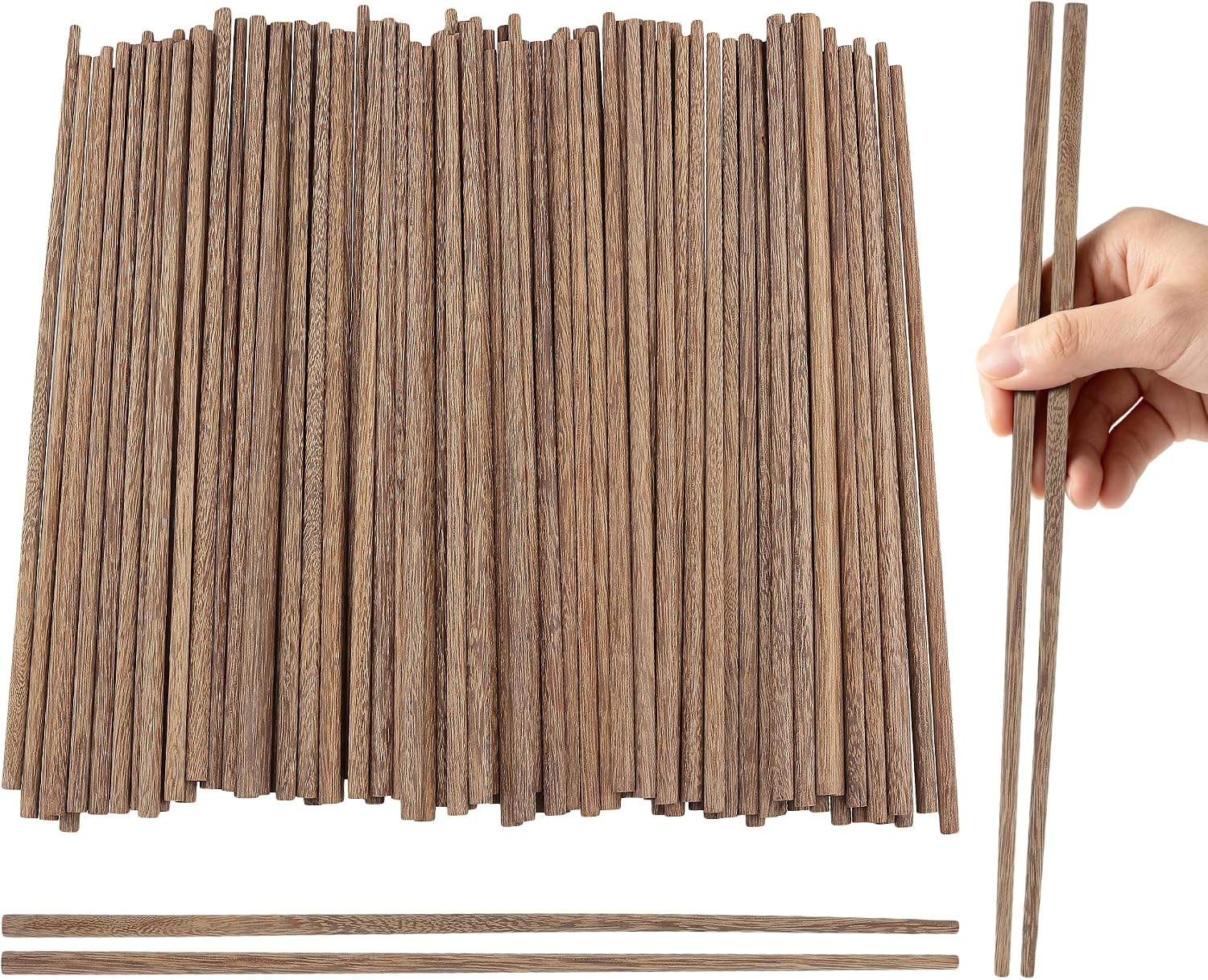 50 Pairs 12 Inch Wood Chopsticks, 30cm Wooden Chopsticks for Cooking Restaurants Noodles