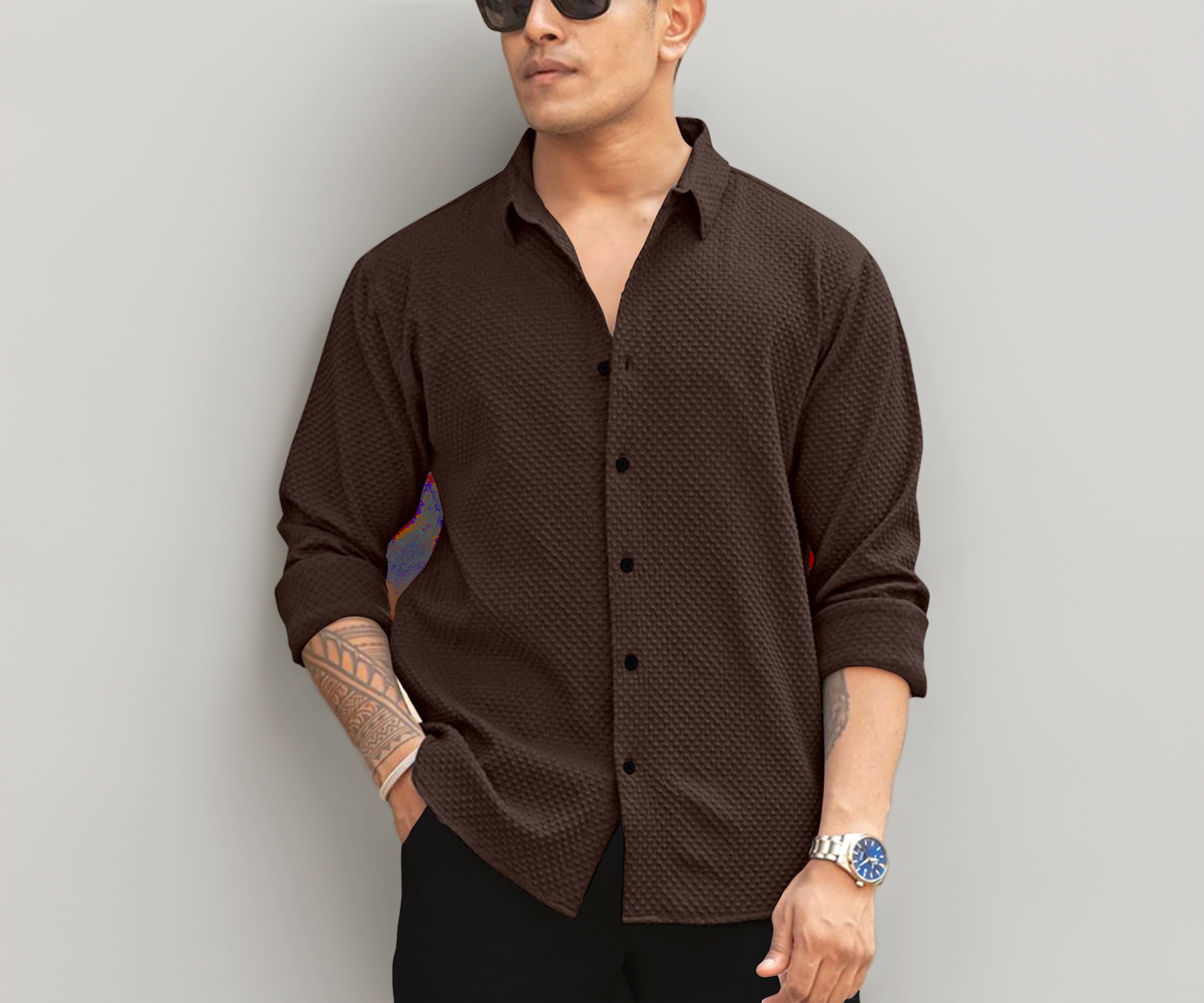 NexaFlair Men's Casual Cotton Shirt - Image 1
