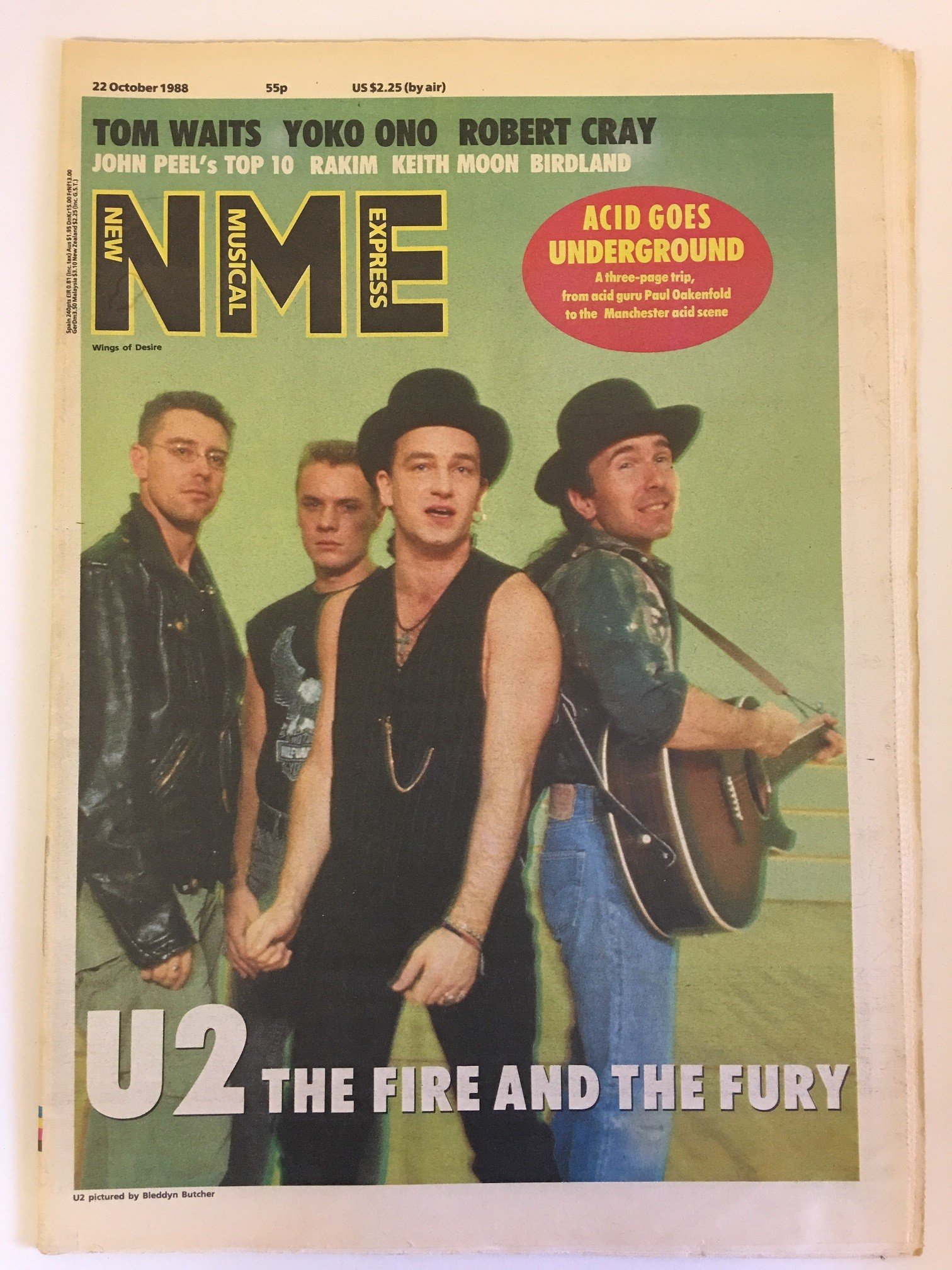 NEW MUSICAL EXPRESS NME MAGAZINE 22 OCTOBER 1988 U2 YOKO ONO LS