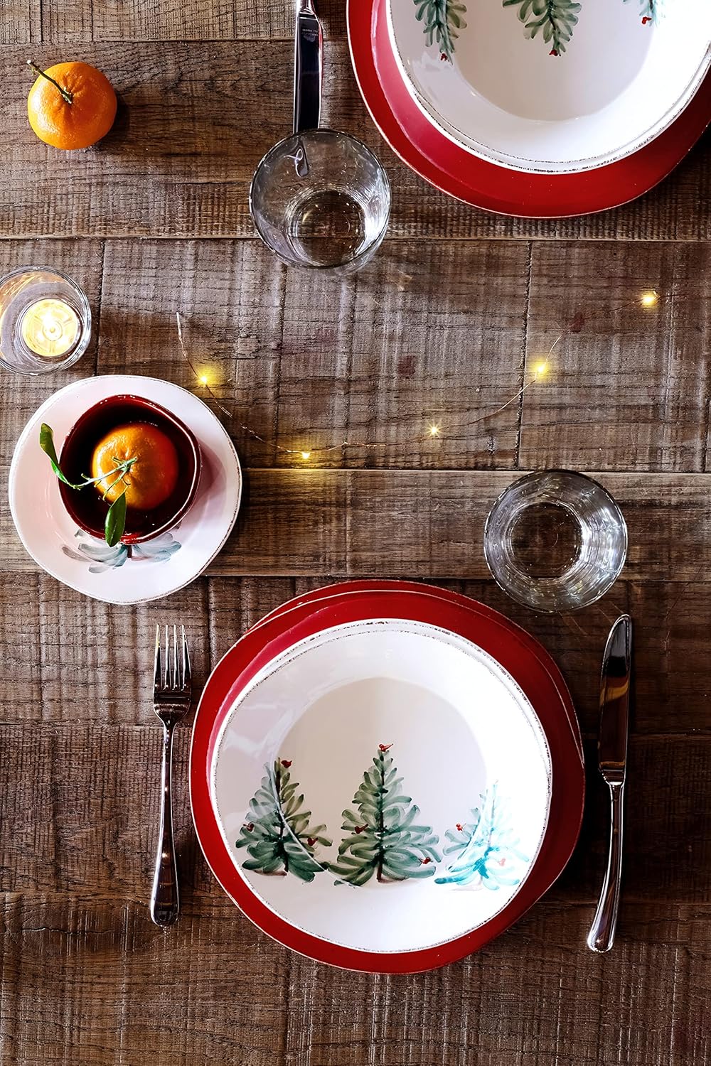 Vietri Lastra Holiday Collection Italian Dinnerware Sets (4-Piece Place Setting)