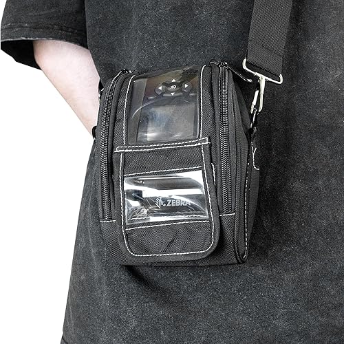 Miniatura 2 de Para Zebra QLN220 y ZQ610 Estuche de transporte portátil para impresora térmica con correa para el hombro, Negro -