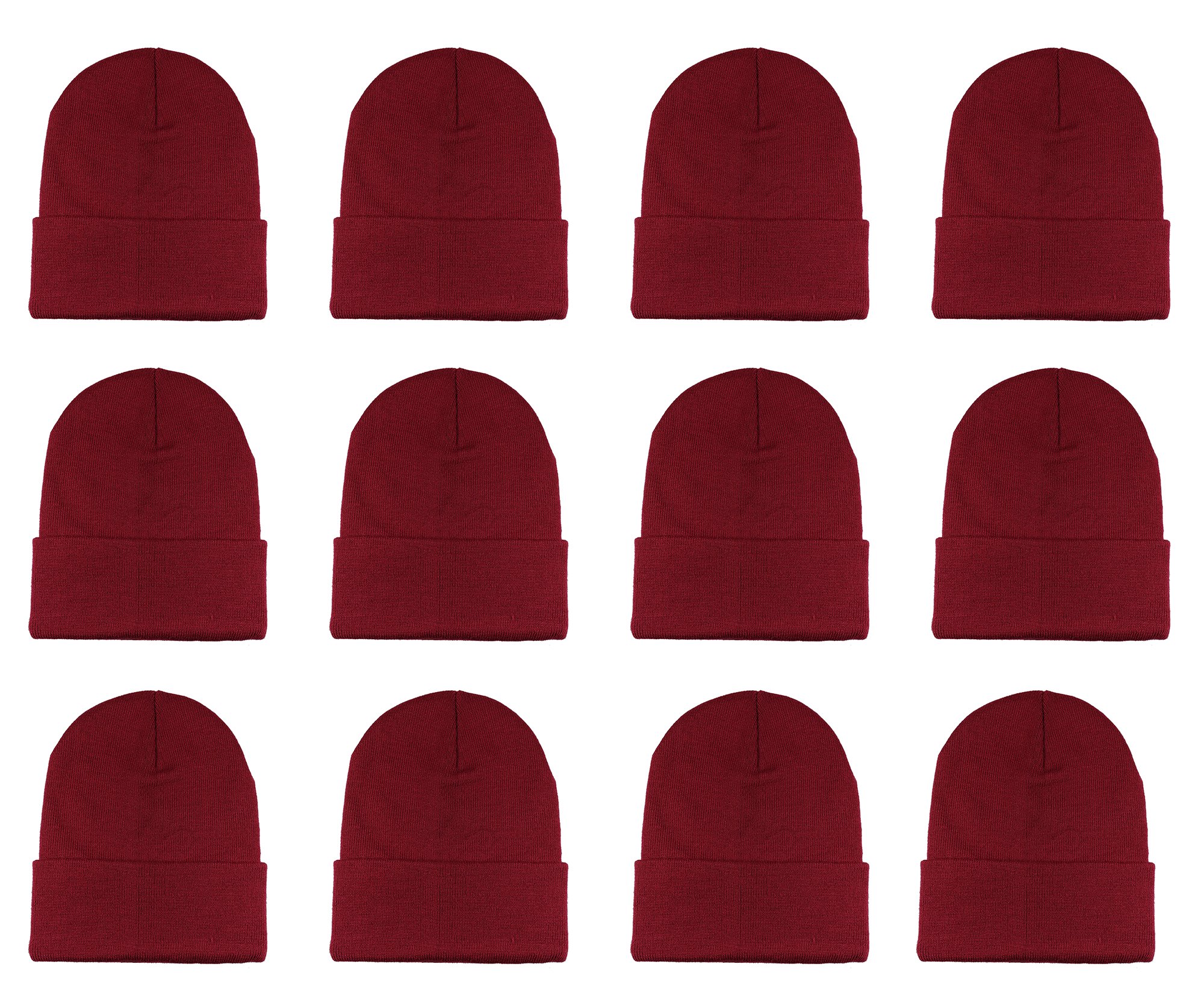 Gelante Unisex Beanie Cap Knitted Warm Solid Color and Multi-Color Multi-Packs