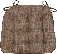 Vista 21 de Barnett Home Decor Cojín para Silla de Comedor de Microgamuza Camel con Lazos - 15 x 17 Tamaño Pequeño Cojín para Silla - Relleno de Espuma