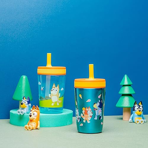 Vista 69 de Zak Designs Dino Camo Kelso - Juego de 3 vasos con tapa de rosca a prueba de fugas con pajilla, paquete para niños, incluye vasos de plástico