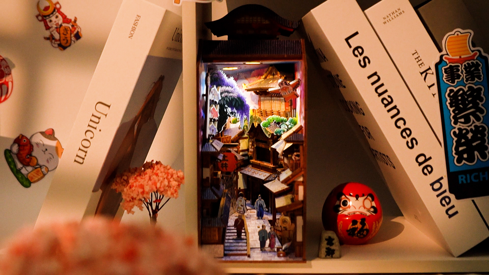 Amazon.com: Edo Sakura Journey 3D Wooden Book Nook DIY Kit with