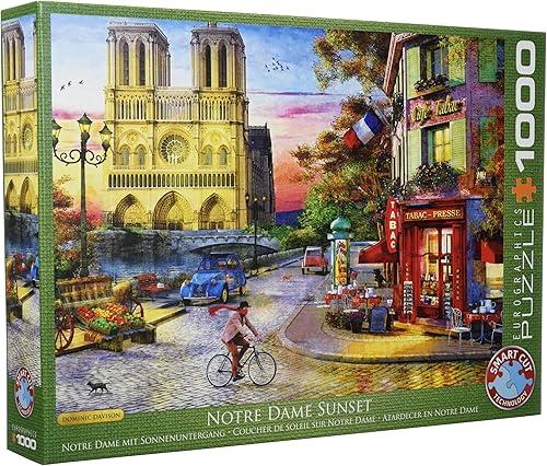 EuroGraphics Notre Dame by Dominic Davison - Rompecabezas de 1000 piezas color verde