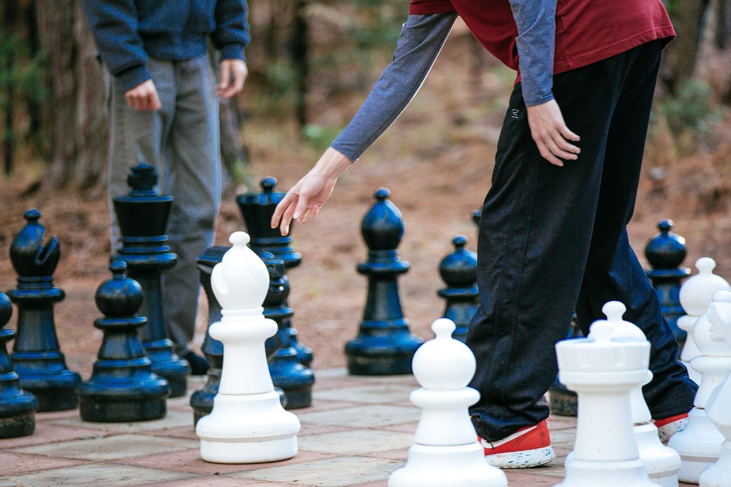 Chess House Giant Set Premium Pieces 25 inch King - Black and White - Complete with 32 Pieces - All Weather Indoor Outdoor - Home Park Resort Campground - Weightable - E060