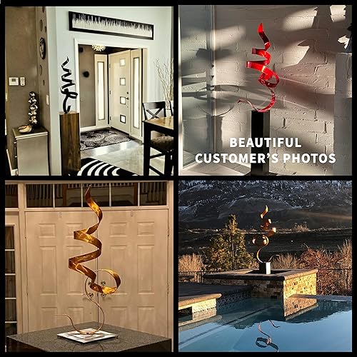 Miniatura 5 de Statements2000 Jon Allen - Escultura artística de metal, impresionante decoración para interiores y exteriores, decoración del hogar, estatua de