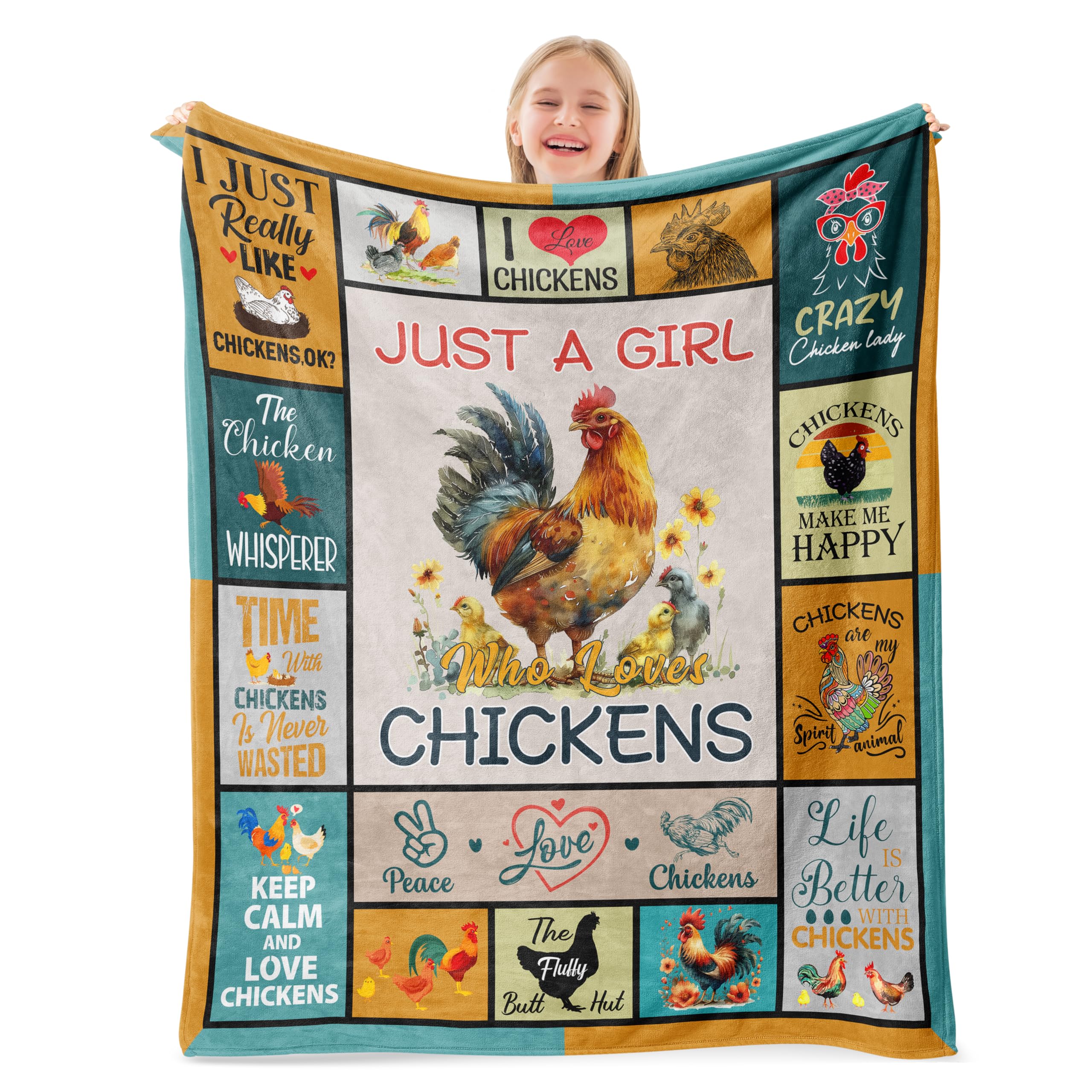 Just A Girl Who Loves Chickens Blanket 50