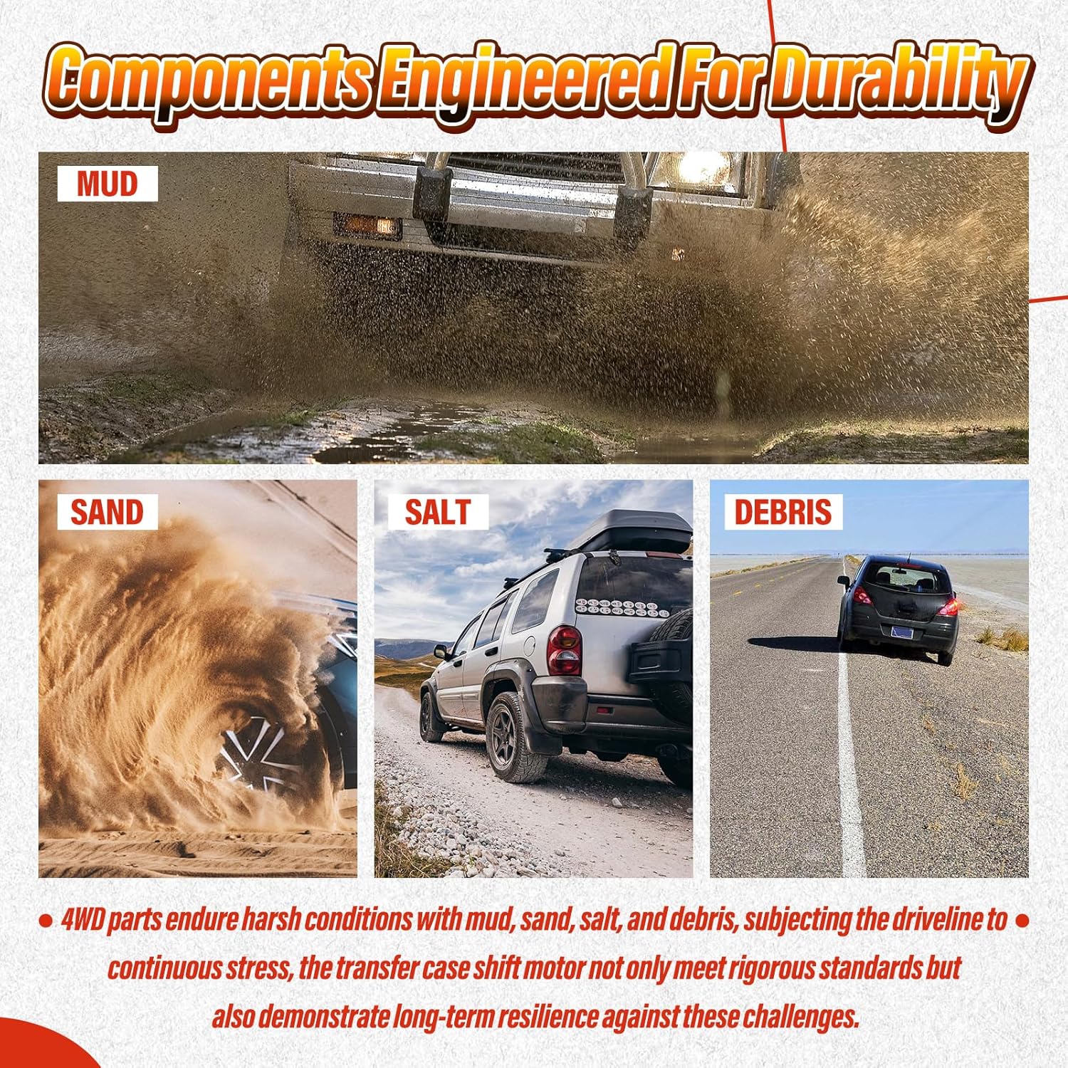 600-929 4WD Transfer Case Motor Compatible with Ford Ranger 2004-2005, Mazda B4000 2004-2009, Replace OE 4L5Z7G360CA, 5L5Z7G360AA, 5L5Z7G360B