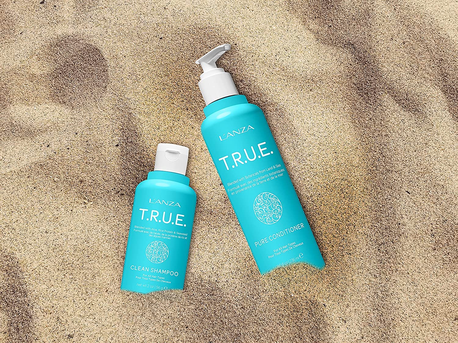 L'ANZA T.R.U.E. Clean Sustainable Shampoo - Rich with Aloe Vera and Rice Protein, Color Safe Daily Hair Care, Fragrance-Free, for Fresh Clean Hair