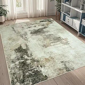 5x7 Area Rugs for Living Room Rug Washable: Abstract Rug for Dining Room Bedroom Carpet Non Slip 5 by 7 Indoor Modern Nursery Home Office Coffee